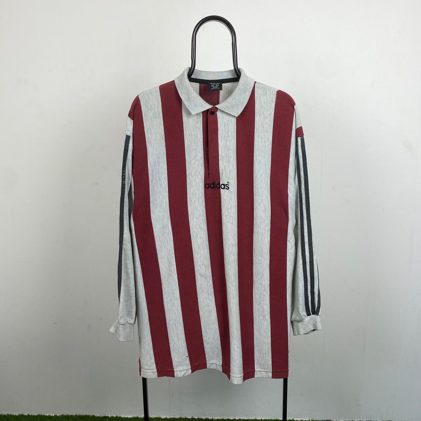 90s Adidas Rugby Sweatshirt Red XL