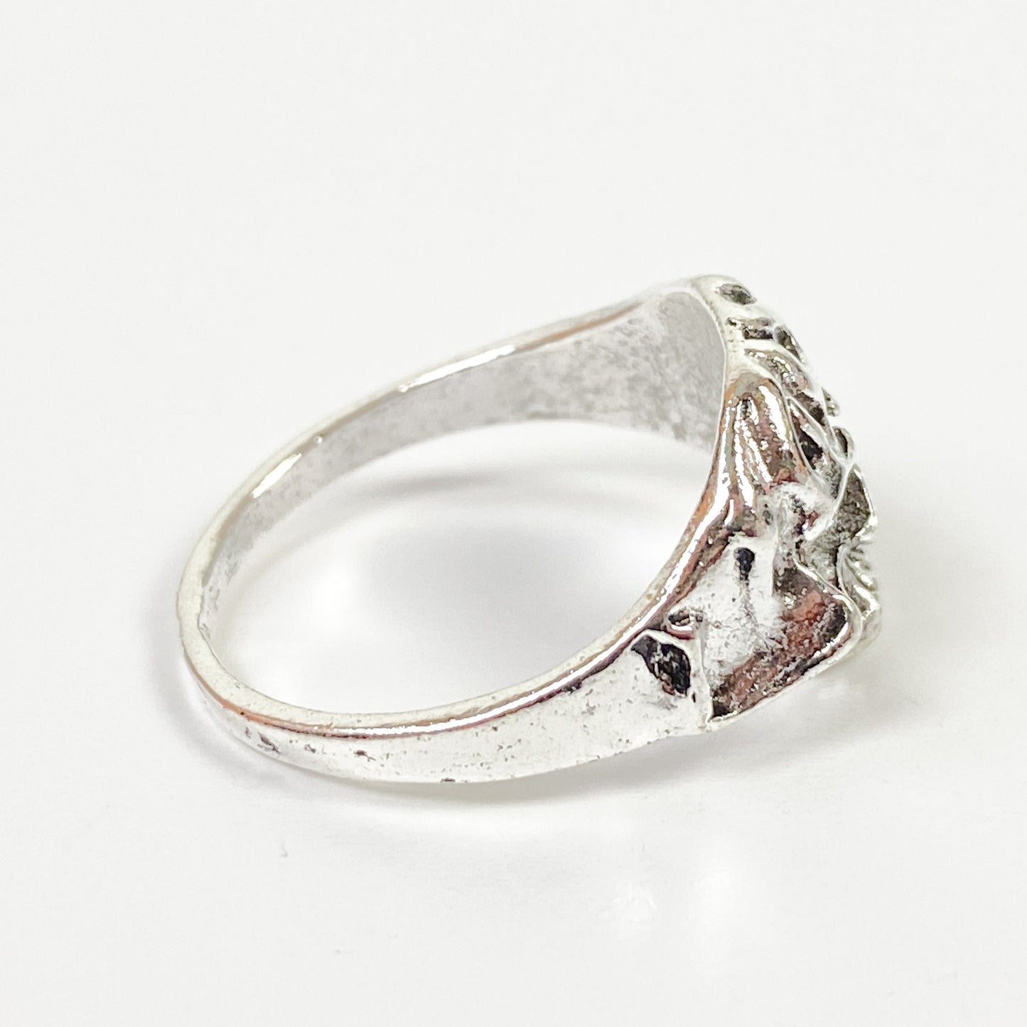 Retro Vintage Skull Ring Silver
