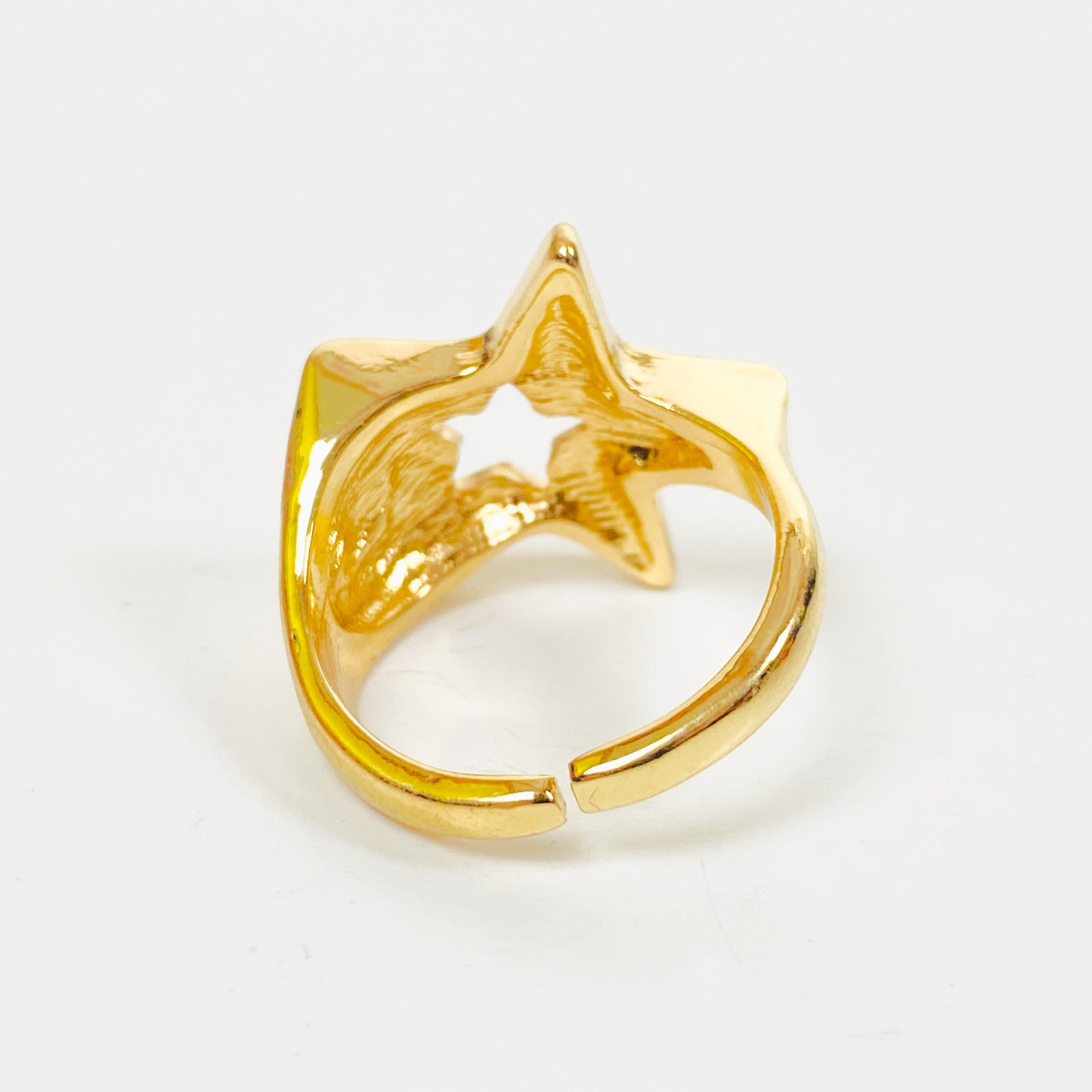 Retro Adjustable Star Ring Gold