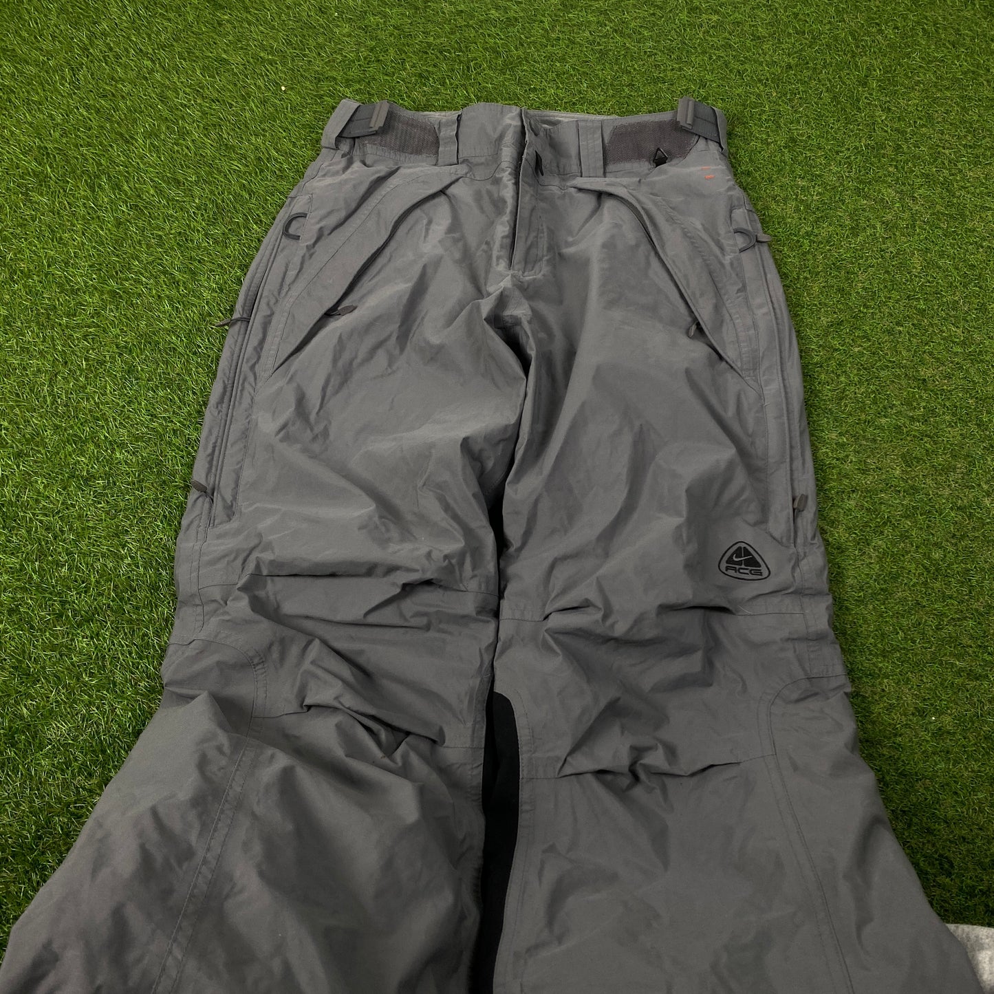 00s Nike ACG Ski Salopettes Trousers Joggers Grey Small