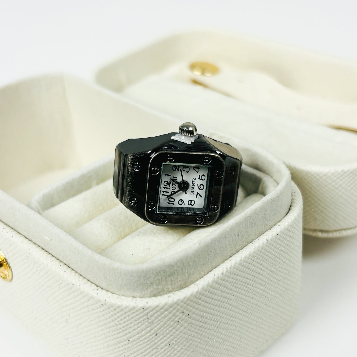 Watch Ring Adjustable Antique Silver