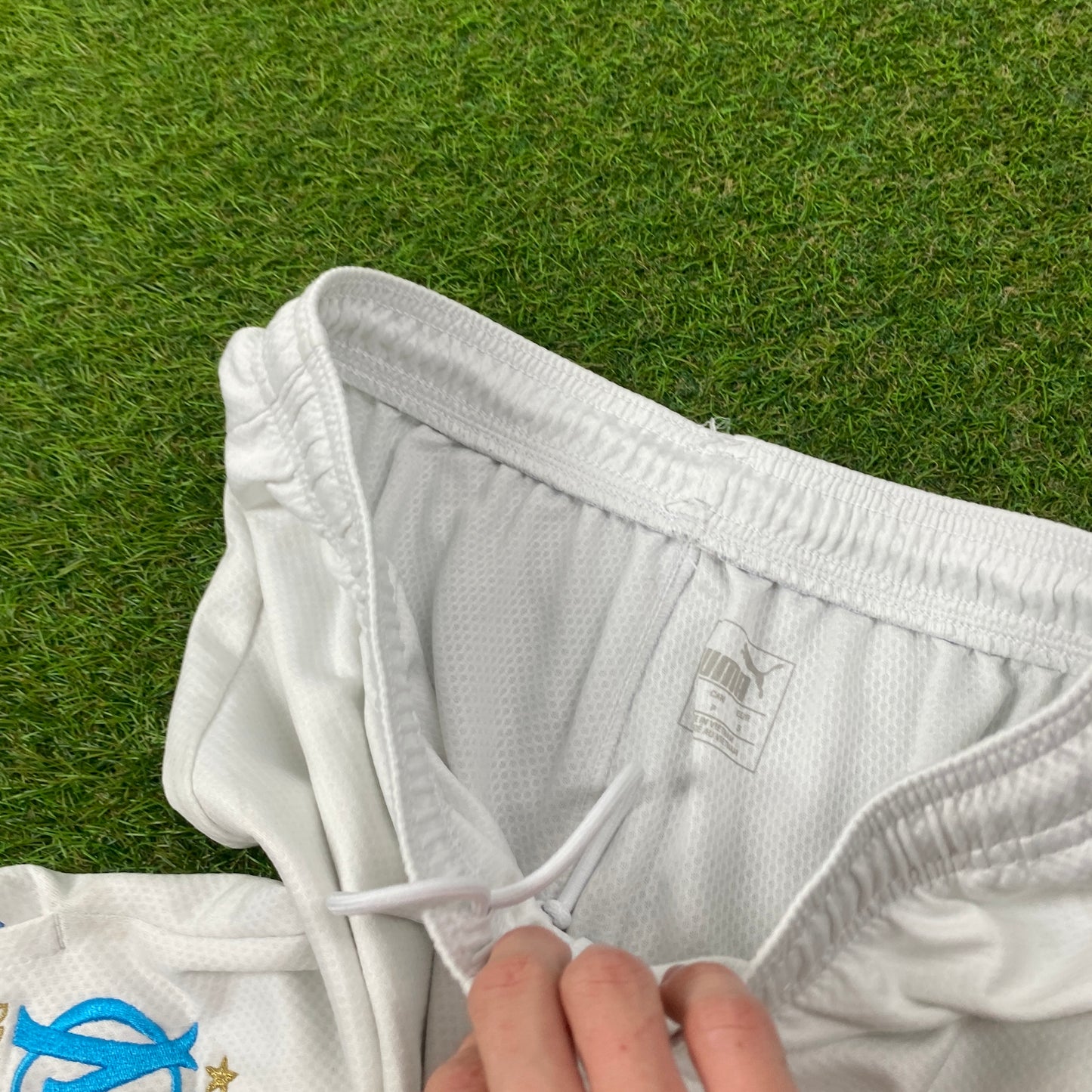Retro Puma Marseille Football Shorts White Small
