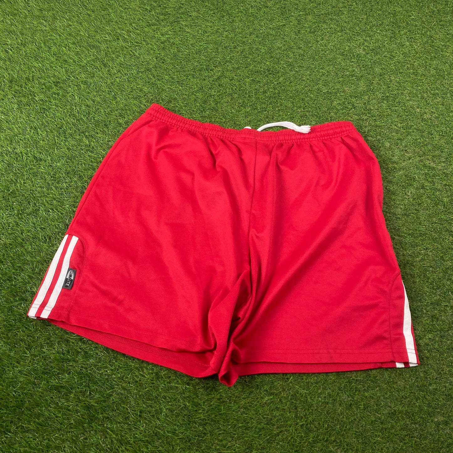 00s Adidas Football Shorts Red Large