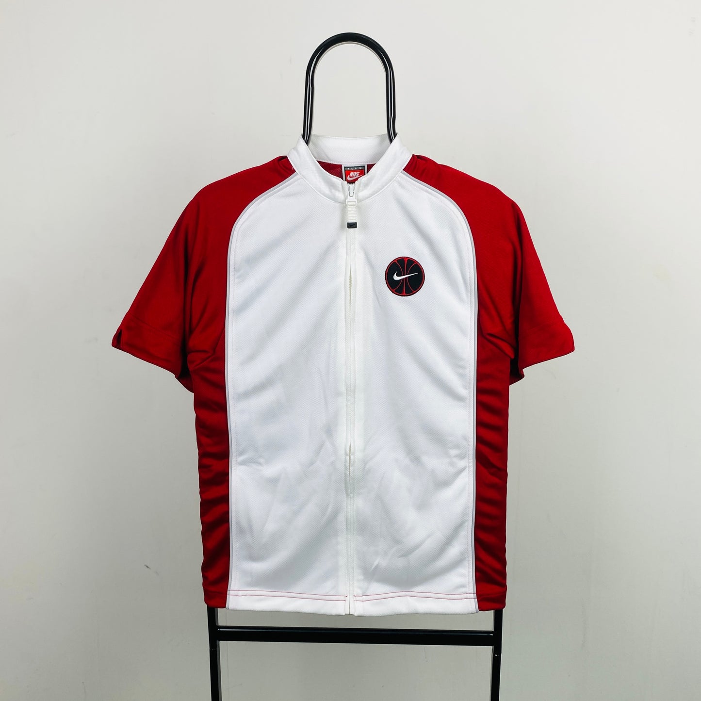 90s Nike Nylon Basketball T-Shirt Red Small