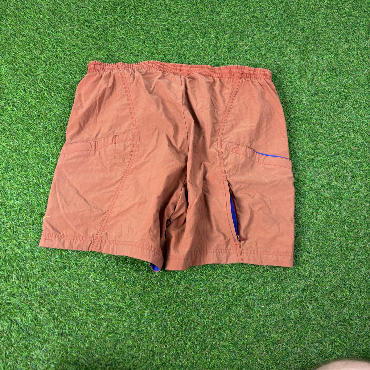 90s Nike ACG Multi Pocket Shorts Orange Medium
