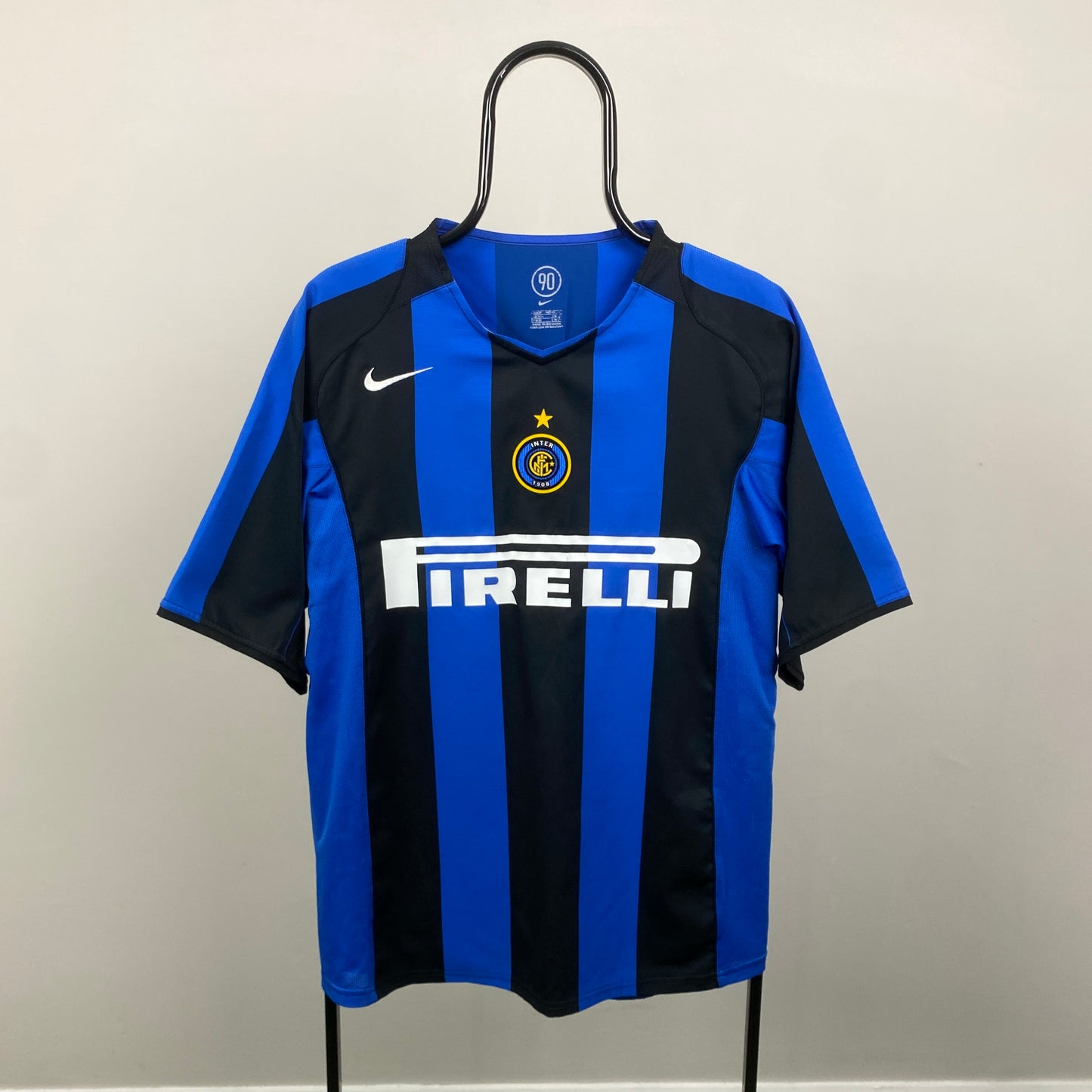 00s Nike Inter Milan Football Shirt T-Shirt Blue Medium