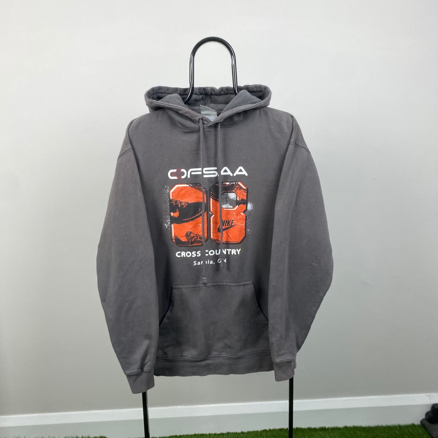 00s Nike Cross Country Running Hoodie Grey Medium