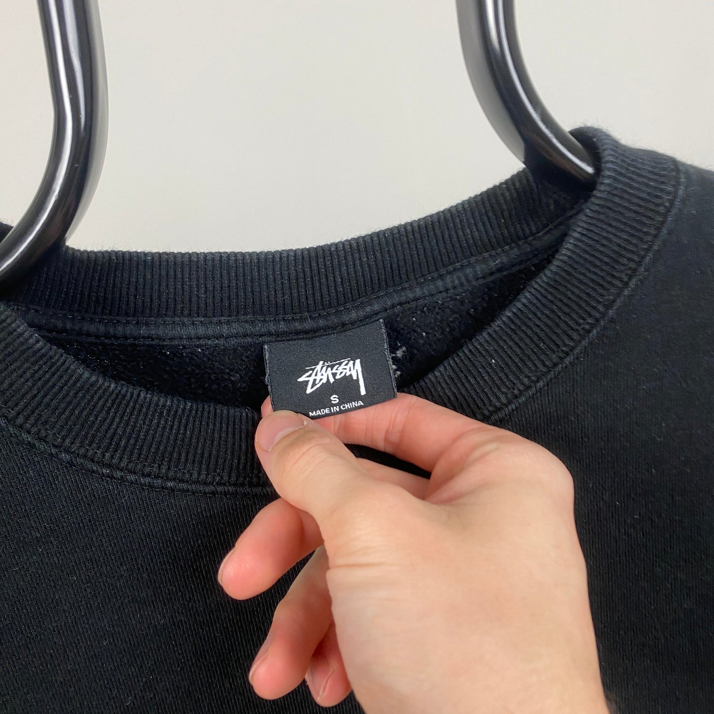 00s Stussy Sweatshirt Black Small
