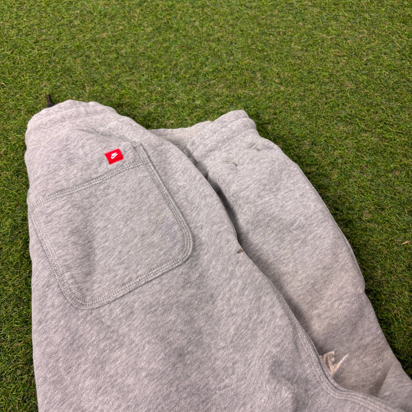 00s Nike Wide Leg Cotton Joggers Grey Large