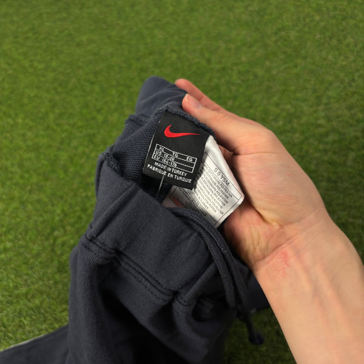 00s Nike Piping Cotton Joggers Blue Small