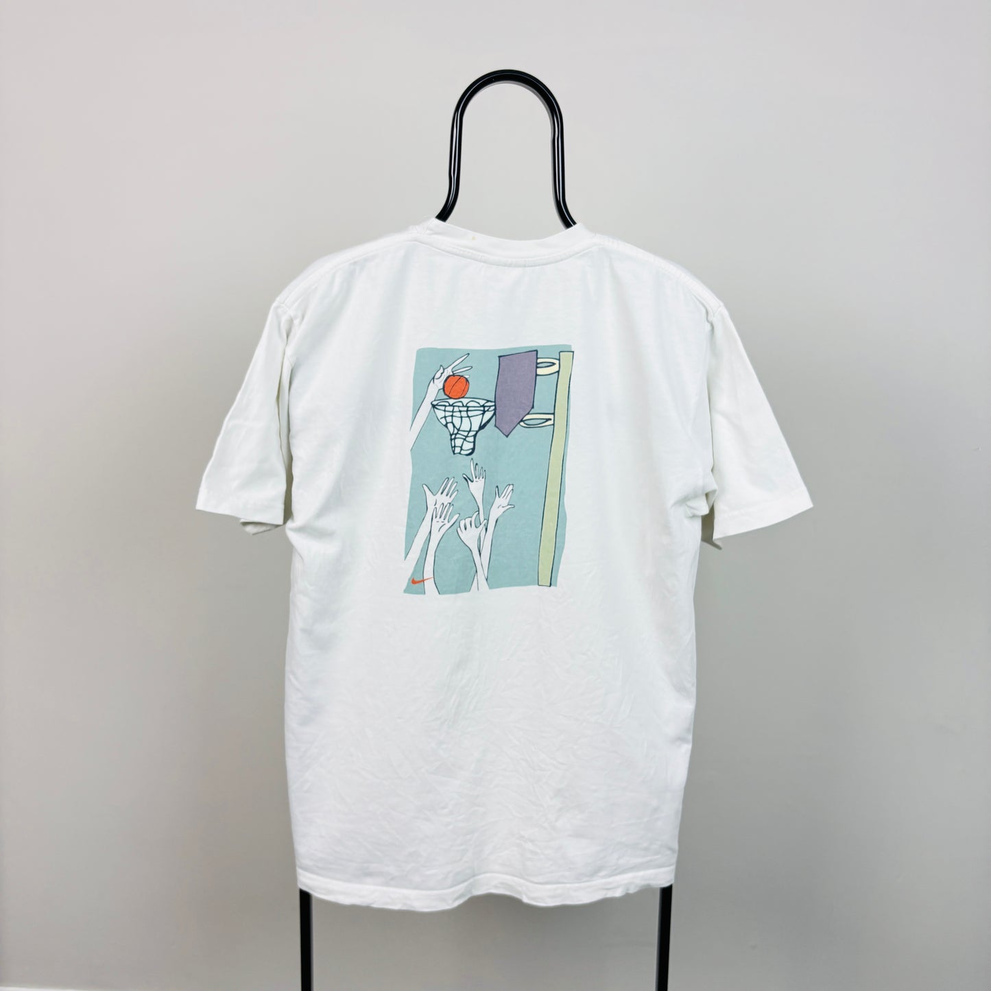 90s Nike Basketball T-Shirt White Large