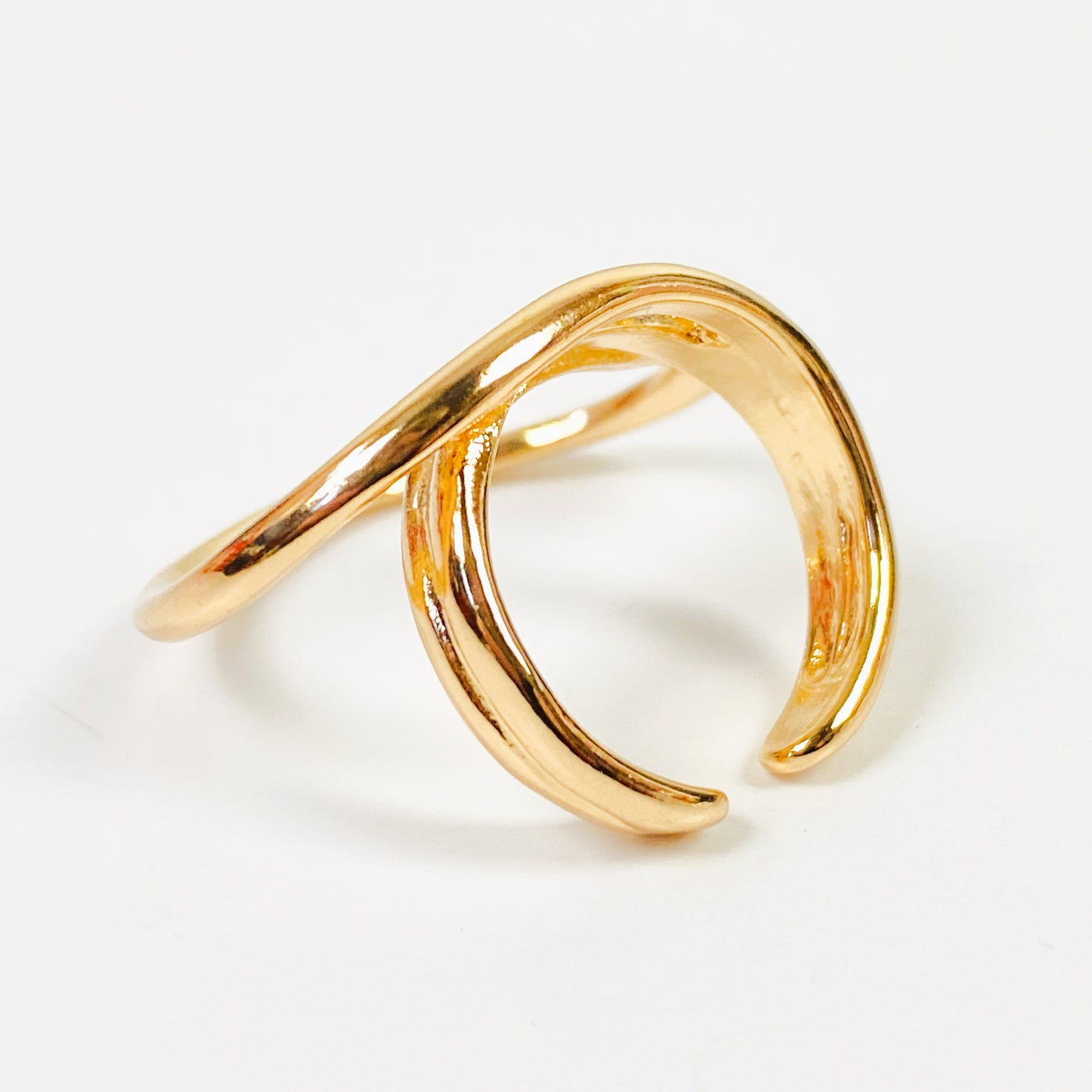 Retro Adjustable Spiral Ring Gold