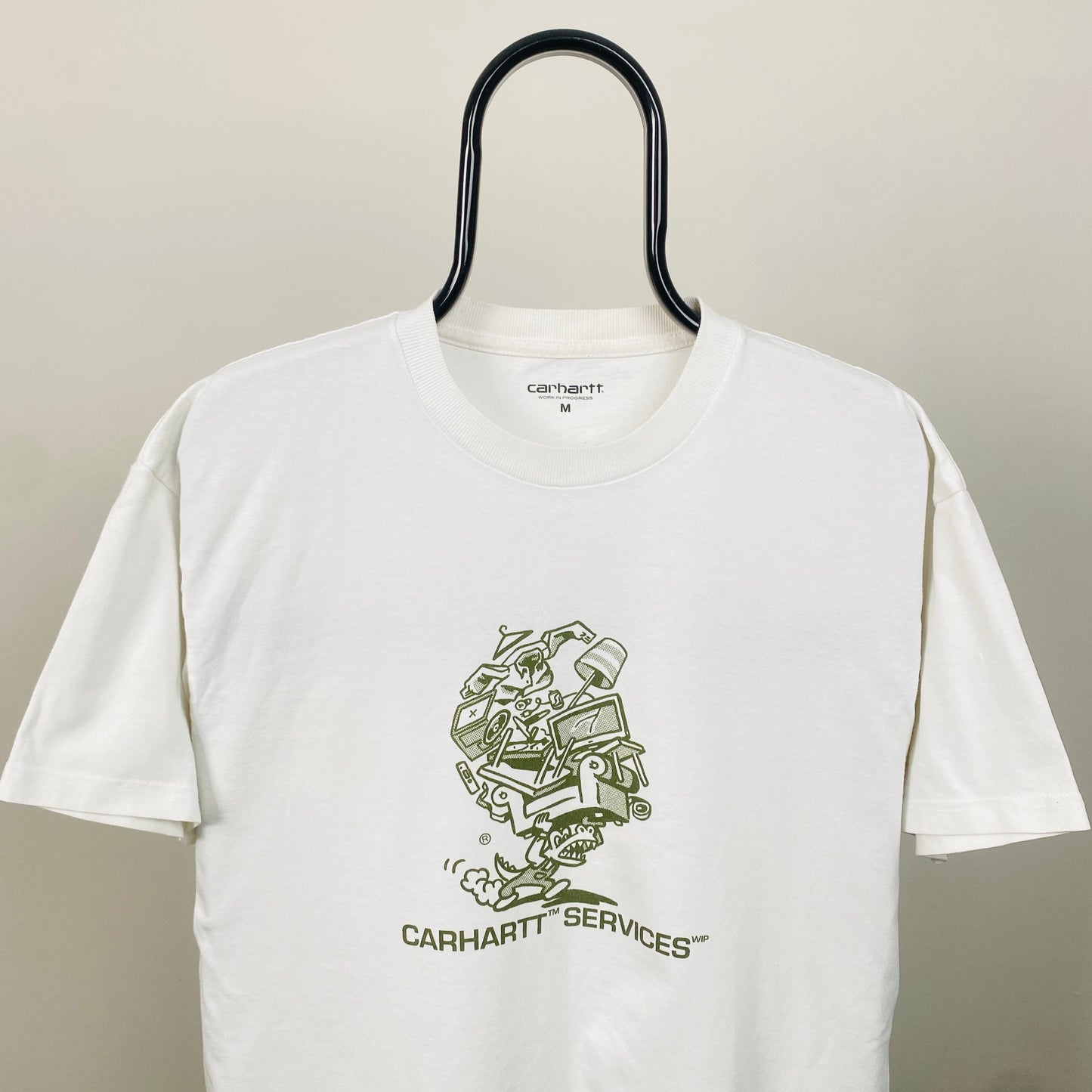 00s Carhartt Services T-Shirt White Medium