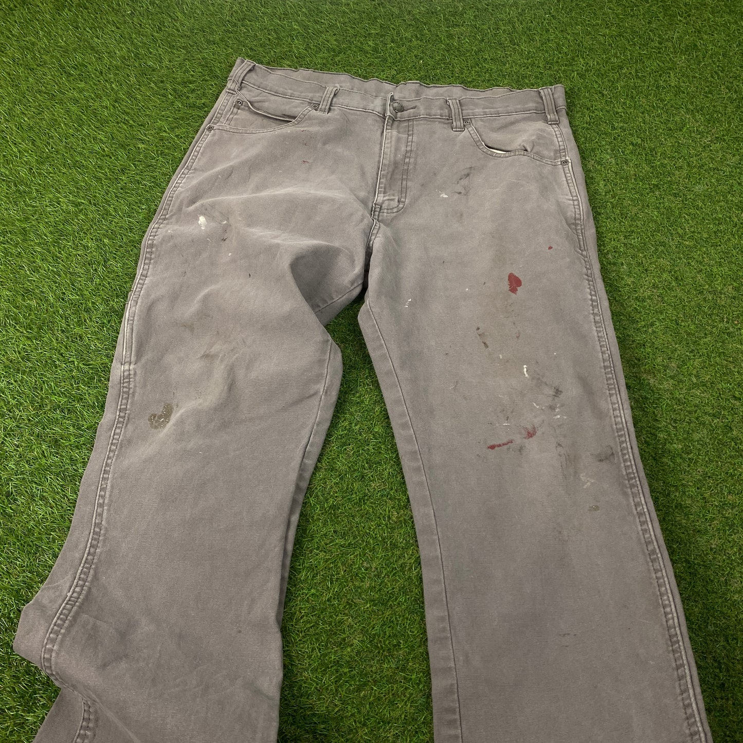 00s Dickies Carpenter Jeans Grey 34x32 Large Joggers