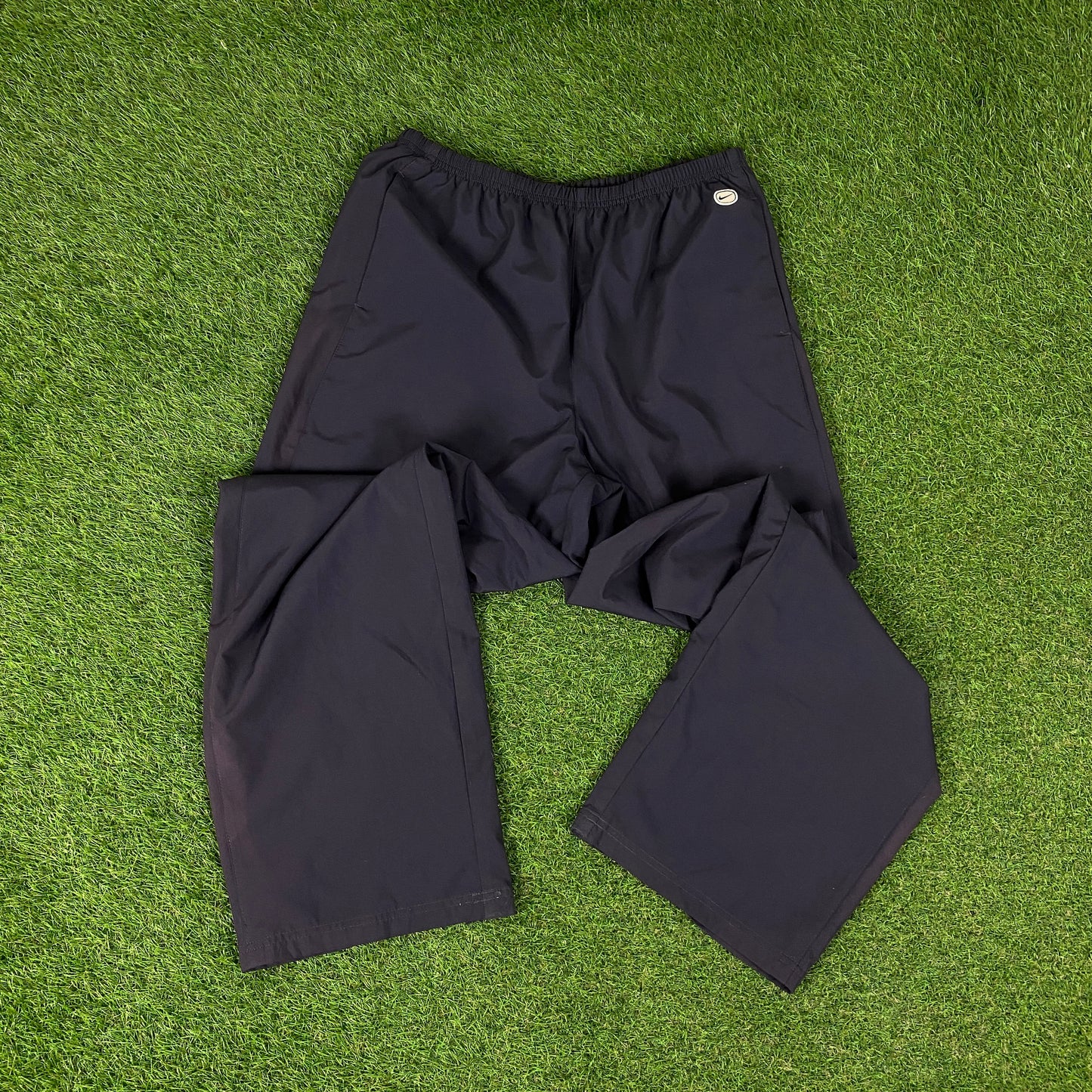 00s Nike Fleece Windbreaker Tracksuit Jacket + Joggers Set Brown Large