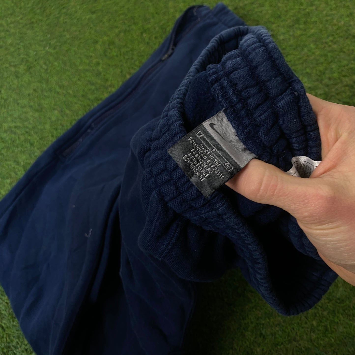 90s Nike Wide Leg Cotton Joggers Blue Small