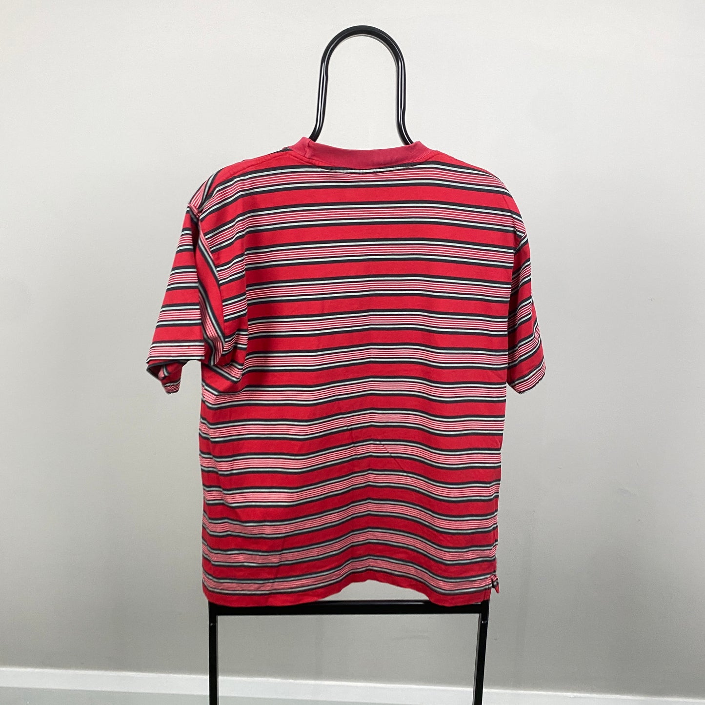 90s Nike Striped T-Shirt Red XL