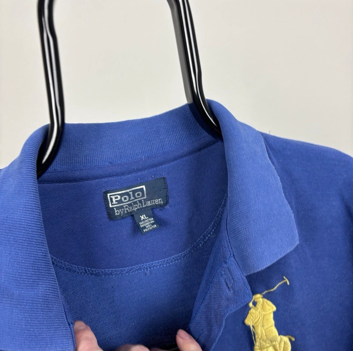 00s Polo Ralph Lauren Polo Shirt T-Shirt Blue Small