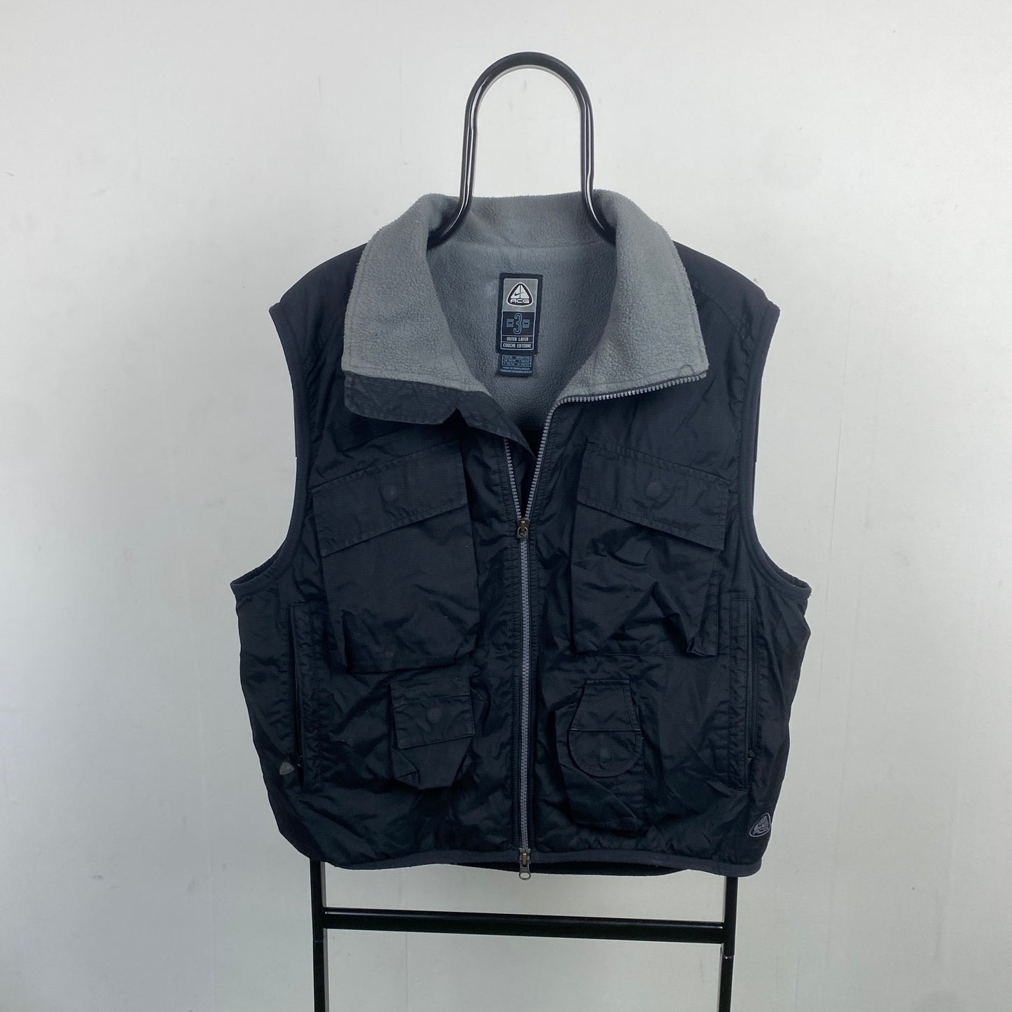 00s Nike ACG Fleece Gilet Jacket Black Medium