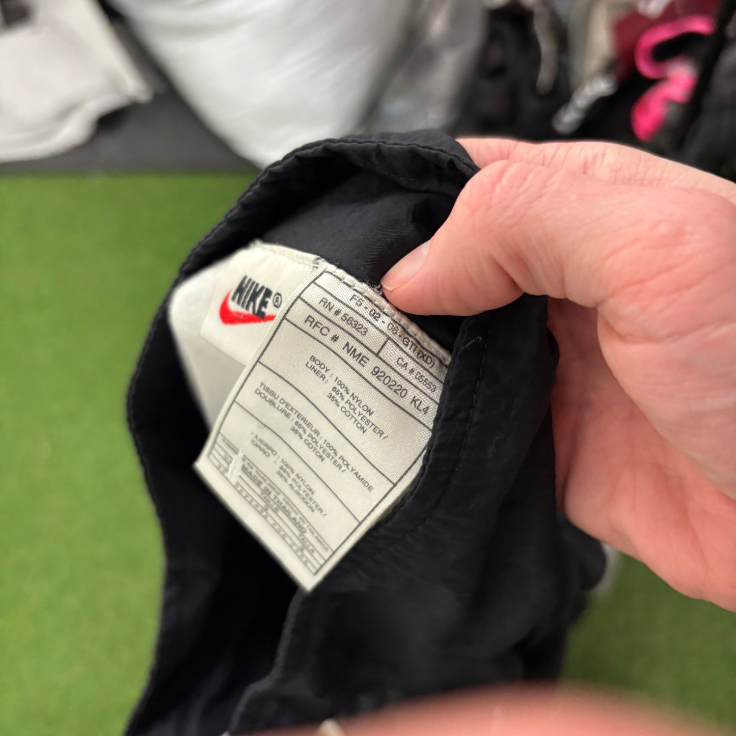 90s Nike Windbreaker Jacket Black Large