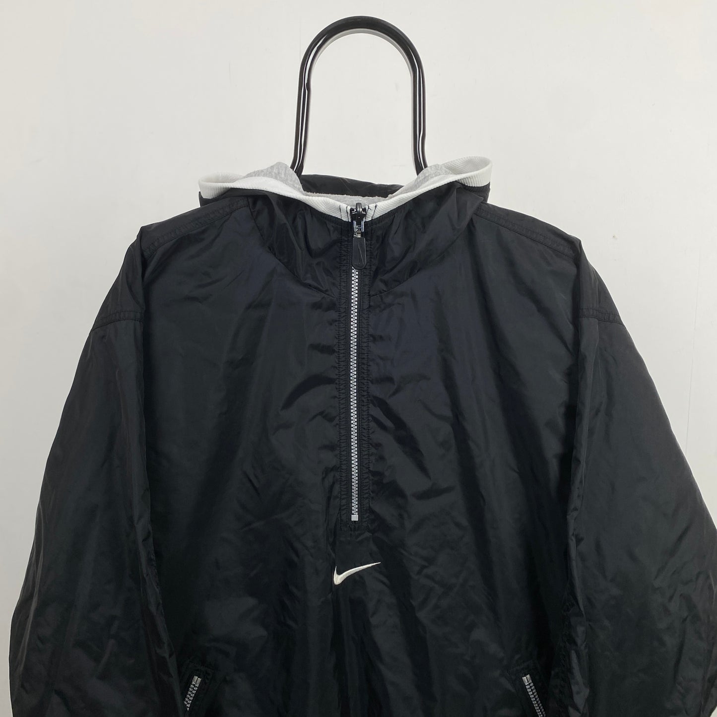 90s Nike Reversible Windbreaker Coat Jacket Black Medium