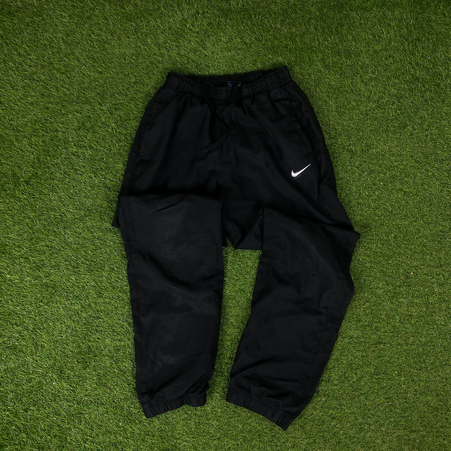 00s Nike Windbreaker Jacket + Joggers Set Black Small