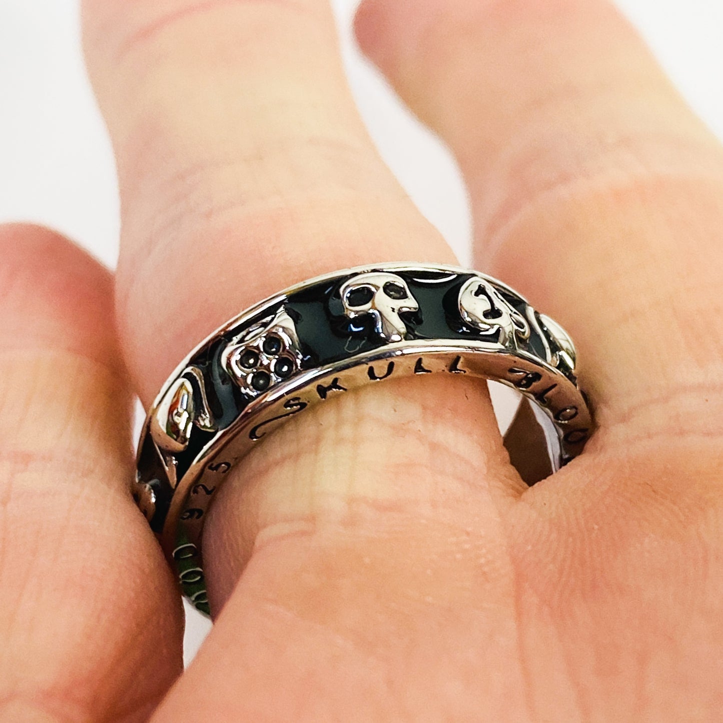 Retro Vintage Skull Ring Silver