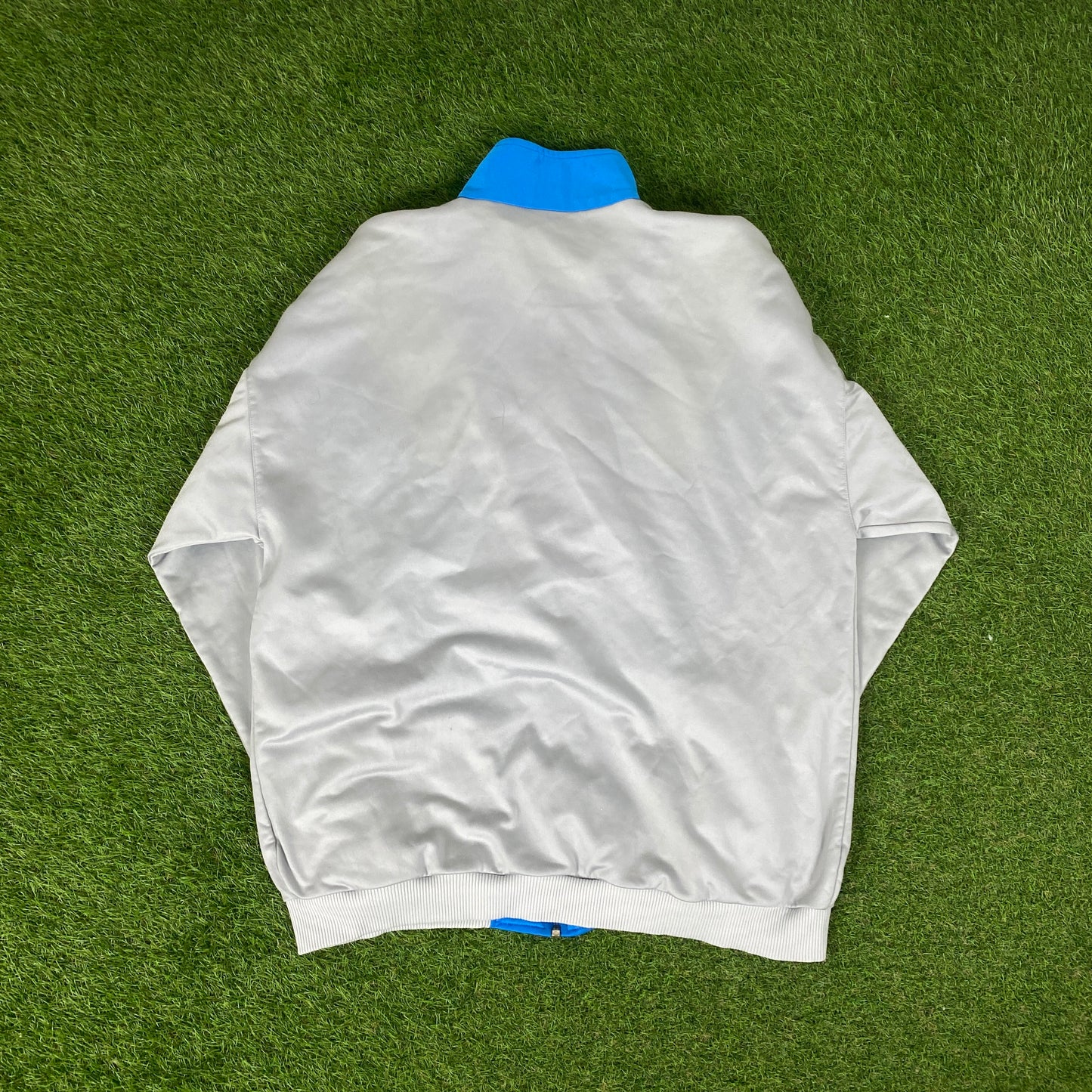 90s Nike Nylon Tracksuit Jacket + Joggers Set Blue Large