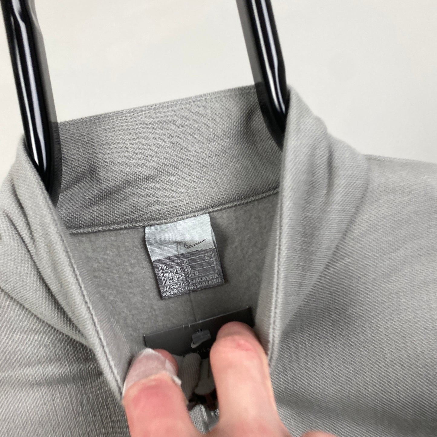 00s Nike Zip Sweatshirt Grey XS
