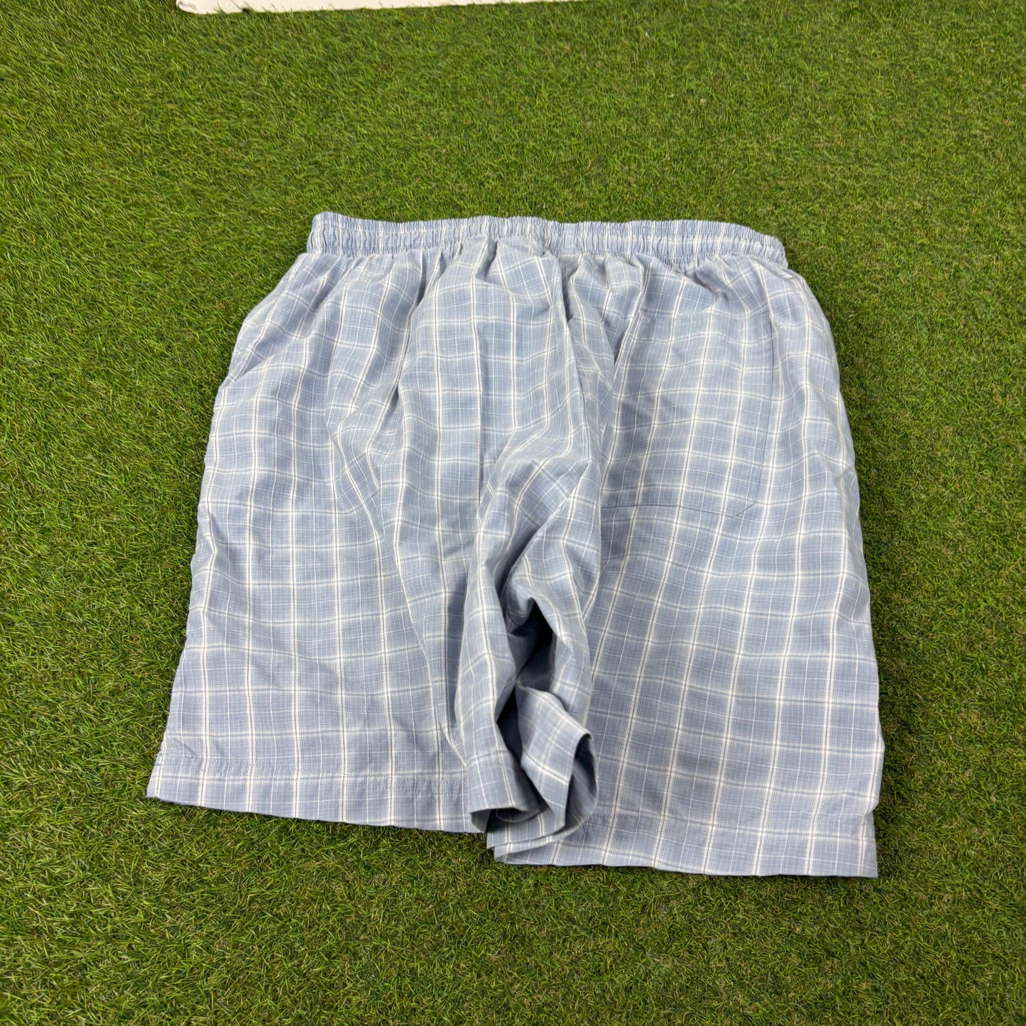 00s Nike Challenge Court Plaid Shorts Blue XL