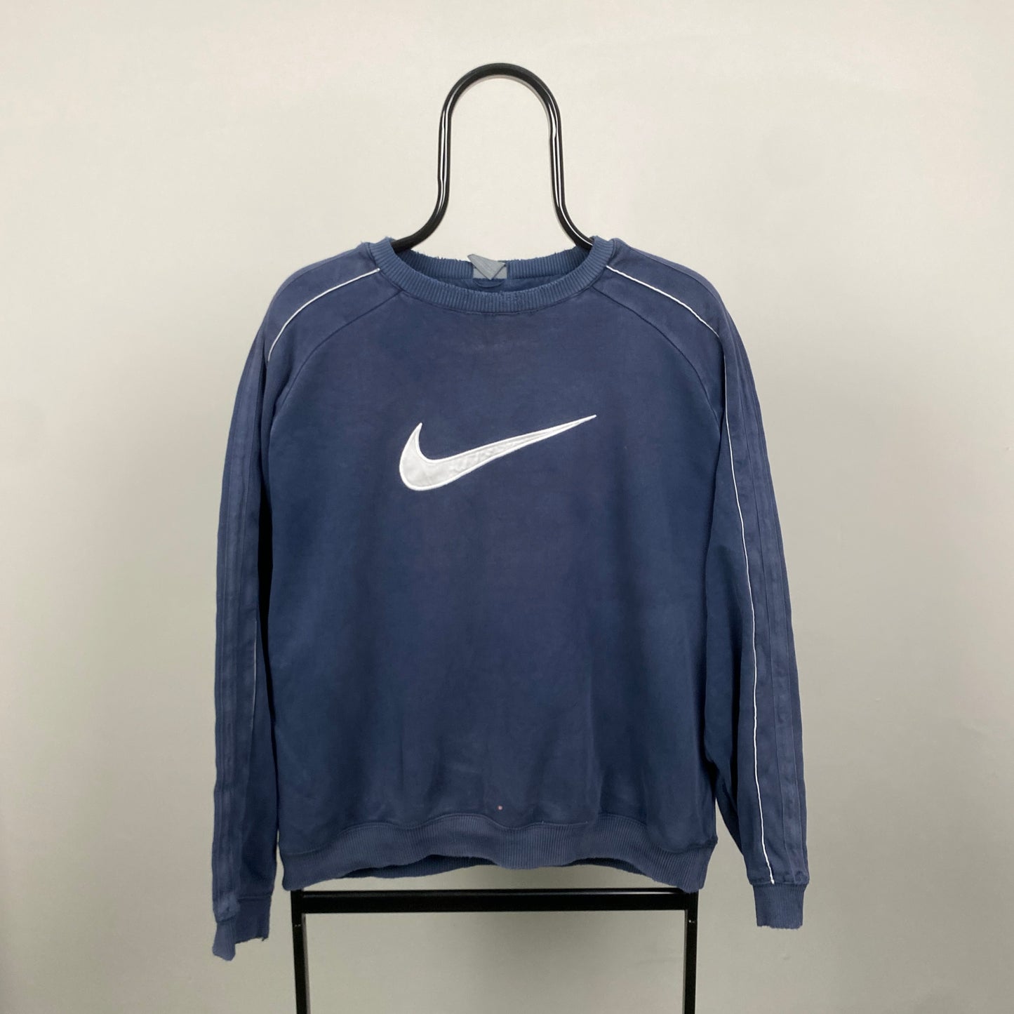 00s Nike Piping Sweatshirt Blue Medium