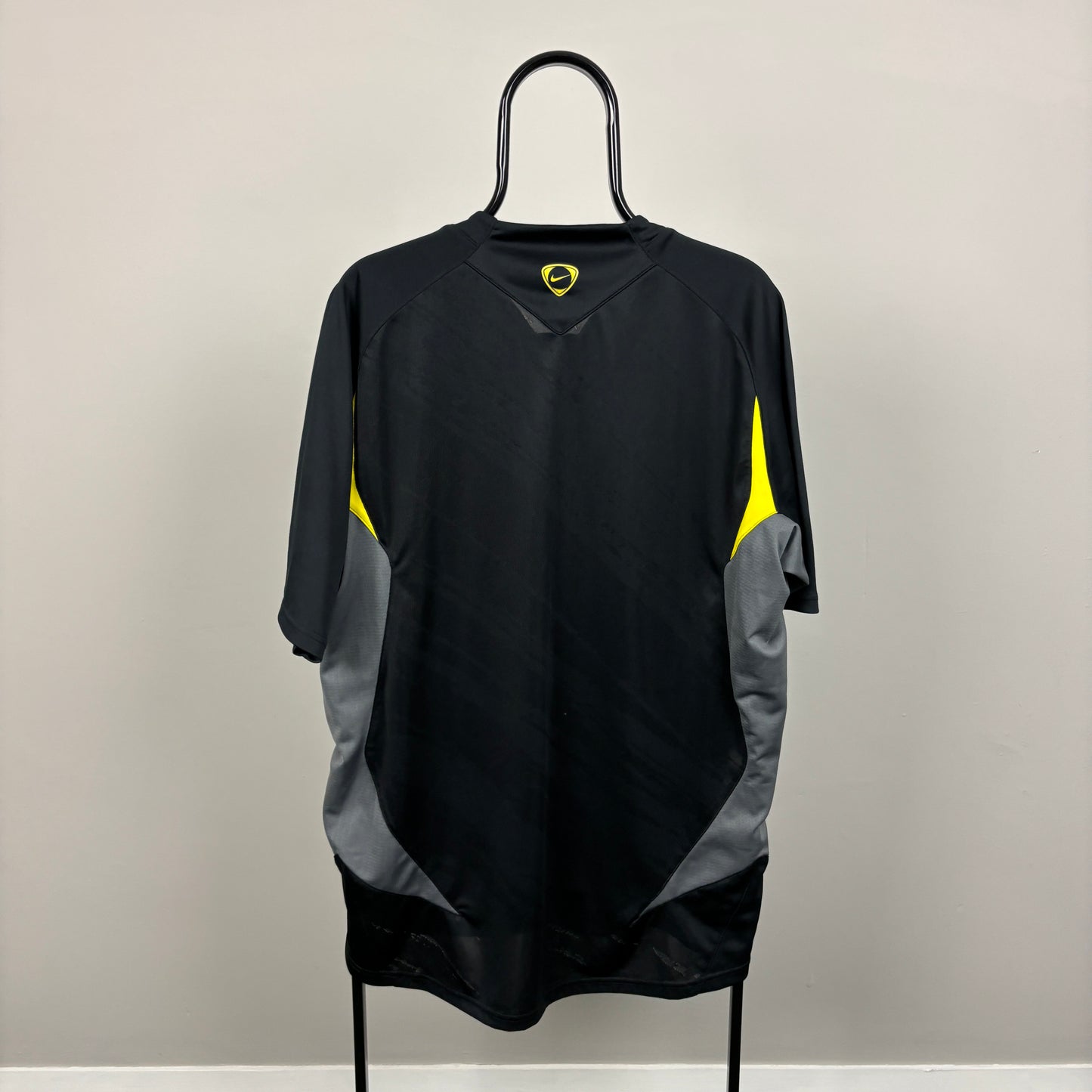 00s Nike T90 Football Shirt T-Shirt Black XL