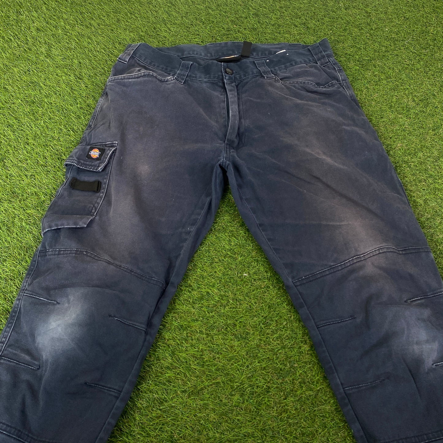 90s Dickies Workwear Cargo Trousers Joggers Blue Medium
