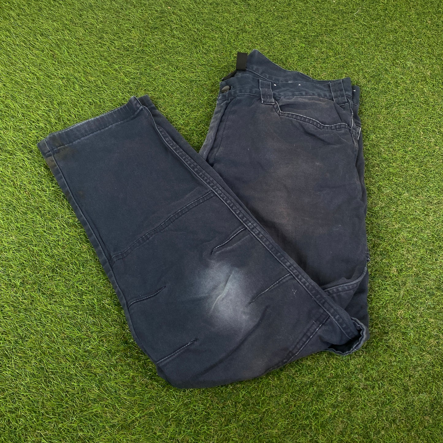 90s Dickies Workwear Cargo Trousers Joggers Blue Medium