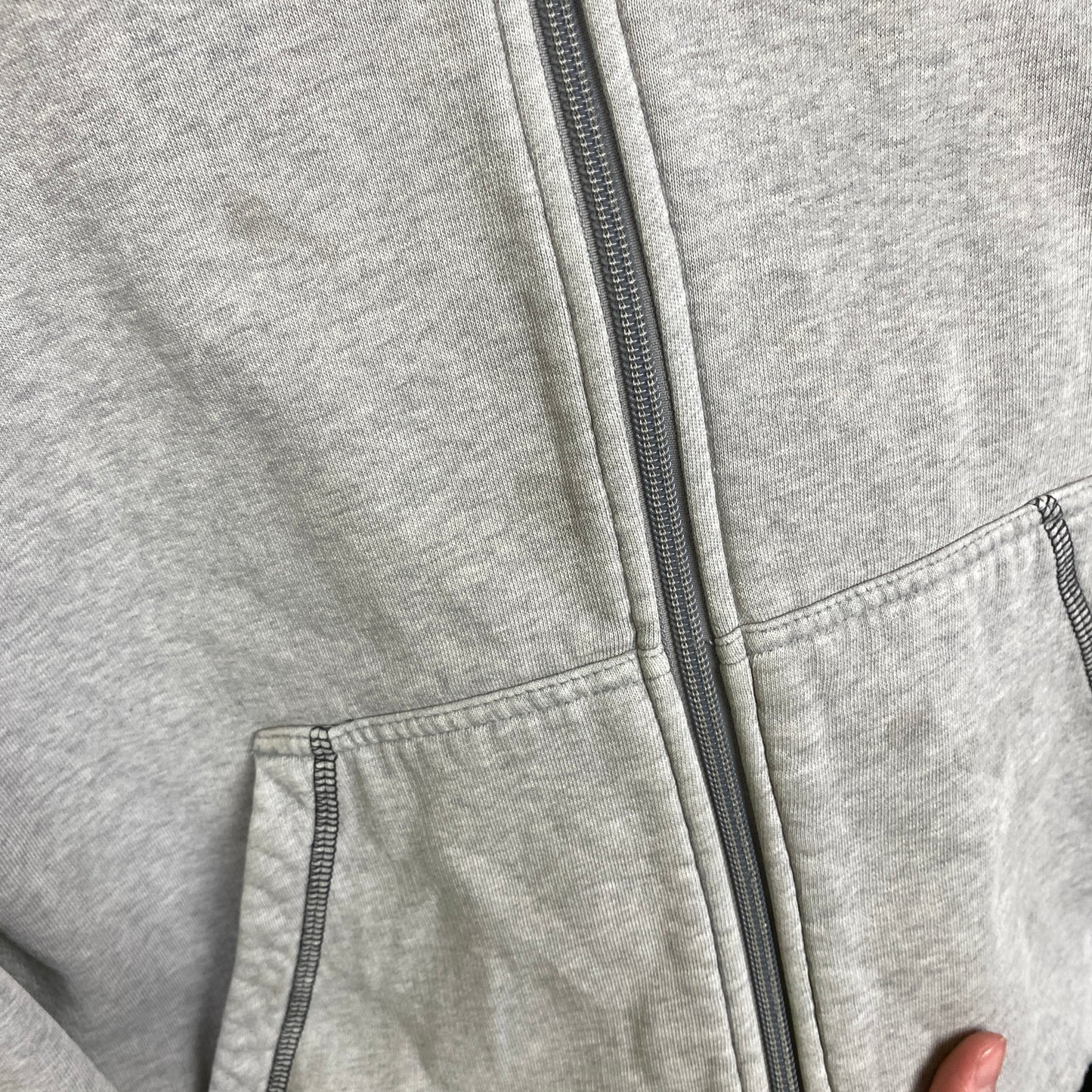 00s Nike Air Max Contrast Stitch Hoodie Grey Small