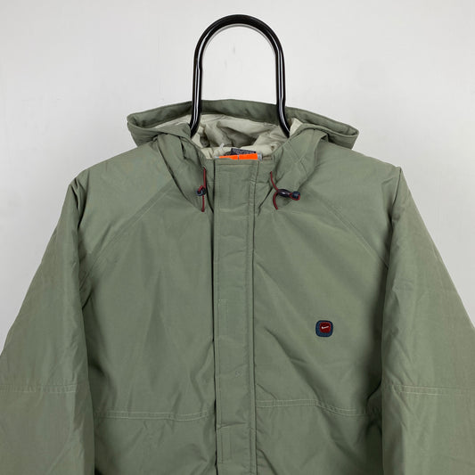 90s Nike Puffer Jacket Green Large