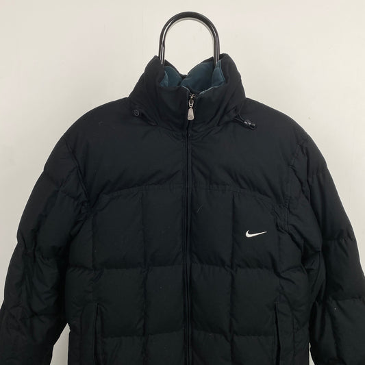 00s Nike Quilted Puffer Jacket Black Small