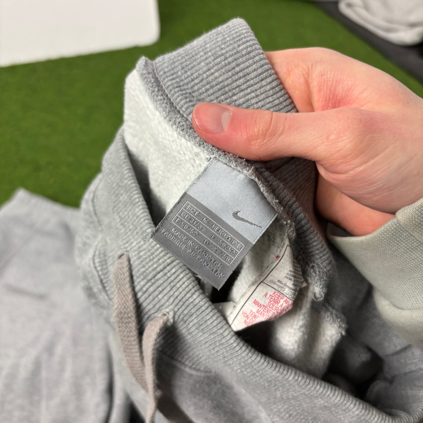 00s Nike Wide Leg Cotton Joggers Grey Medium