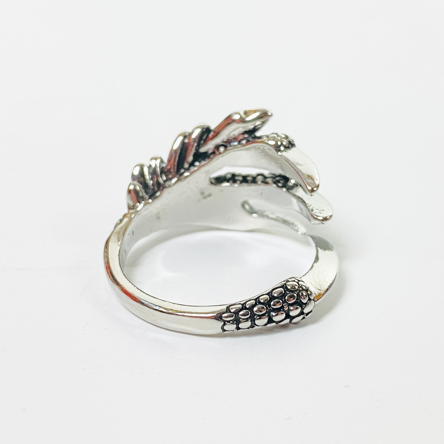 Retro Adjustable Claw Ring Silver