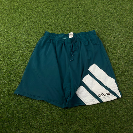 90s Adidas Football Shorts Green Large