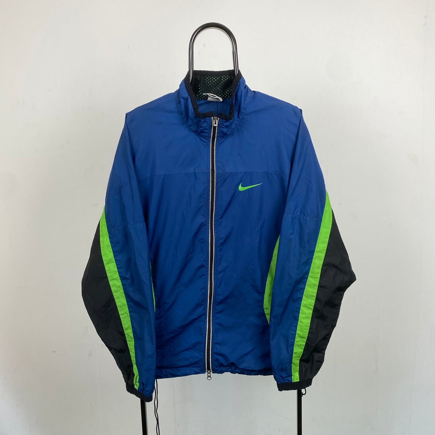 90s Nike Windbreaker Jacket Blue Large
