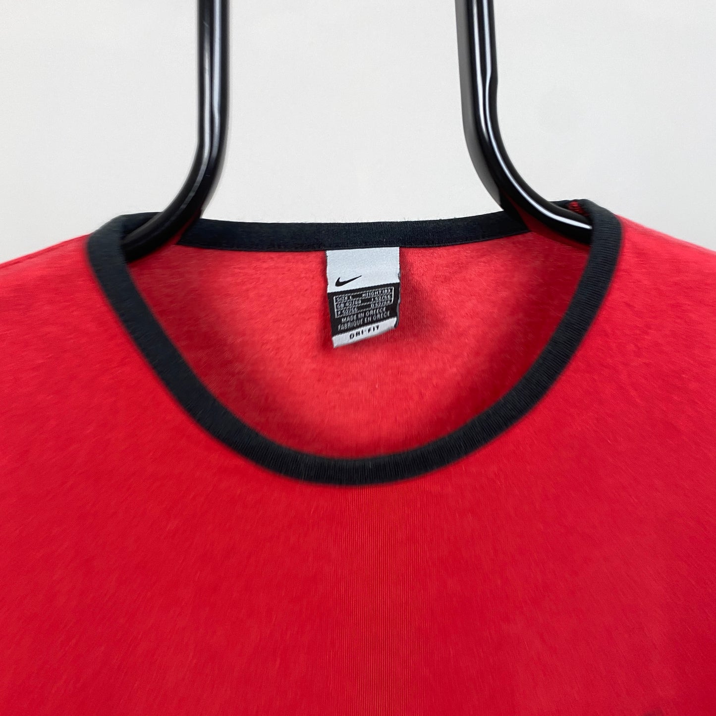 00s Nike Ringer T-Shirt Red Large