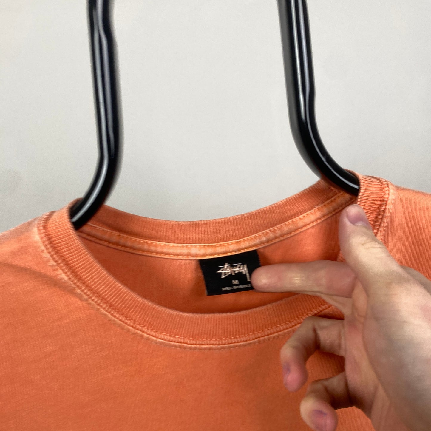 00s Stussy T-Shirt Orange Medium