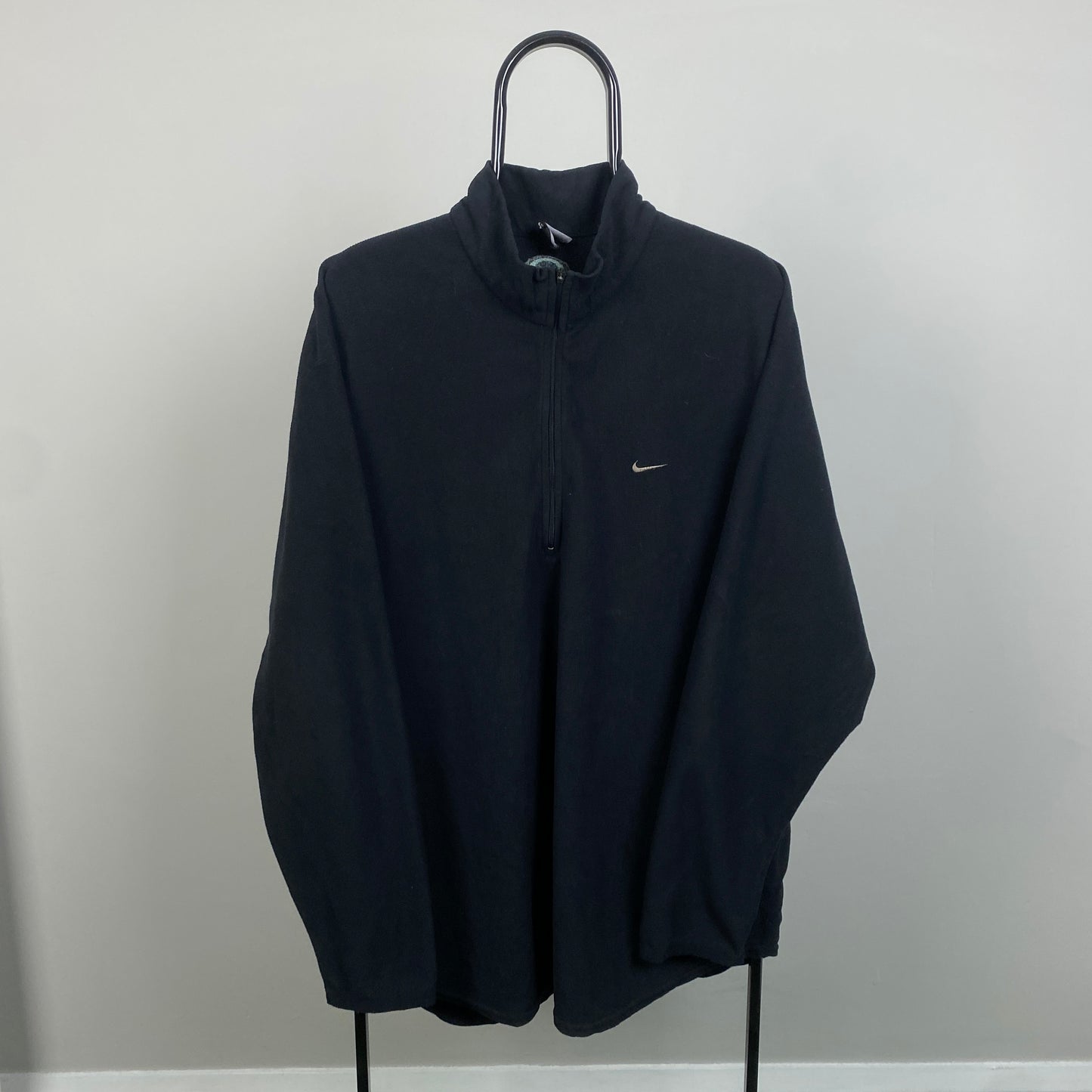00s Nike Oregon 1/4 Zip Fleece Sweatshirt Black XL