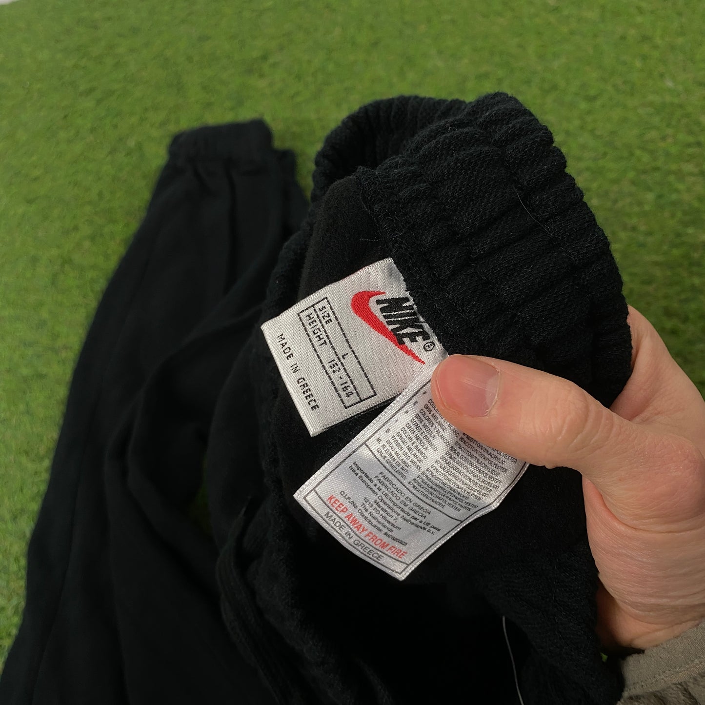 90s Nike Cotton Joggers Black Small