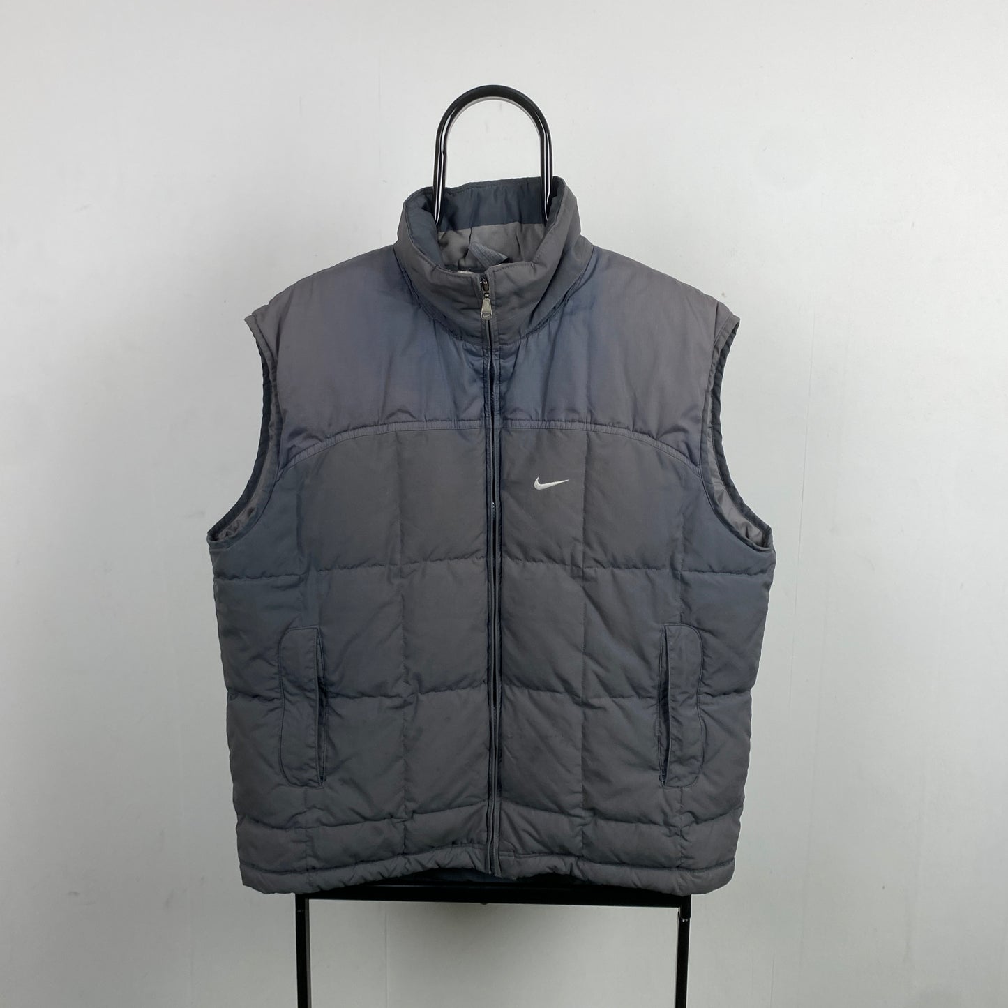 00s Nike Puffer Gilet Jacket Grey Large