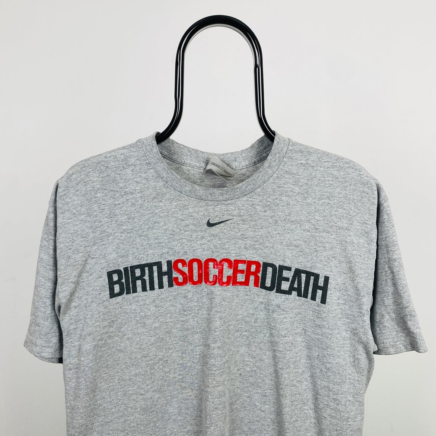 00s Nike Centre Swoosh T-Shirt Grey Small