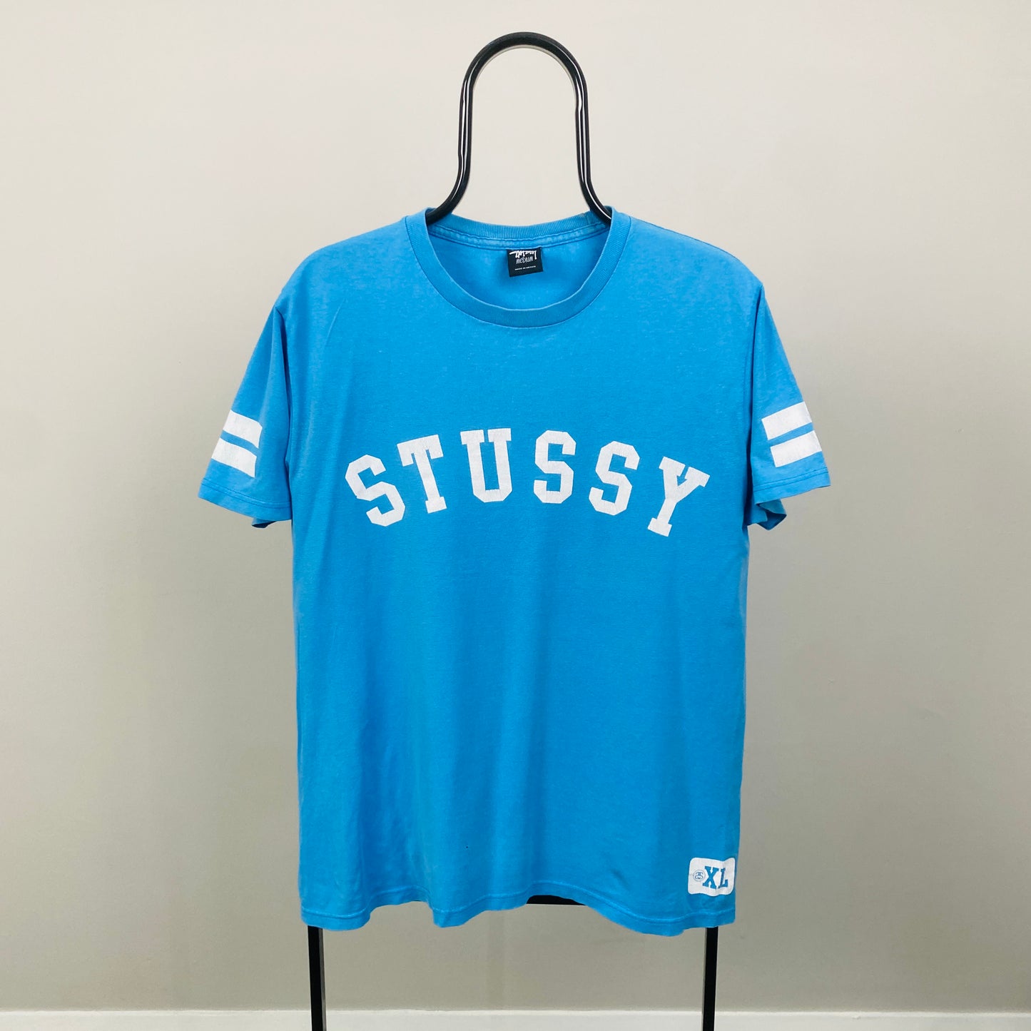 00s Stussy T-Shirt Blue Medium