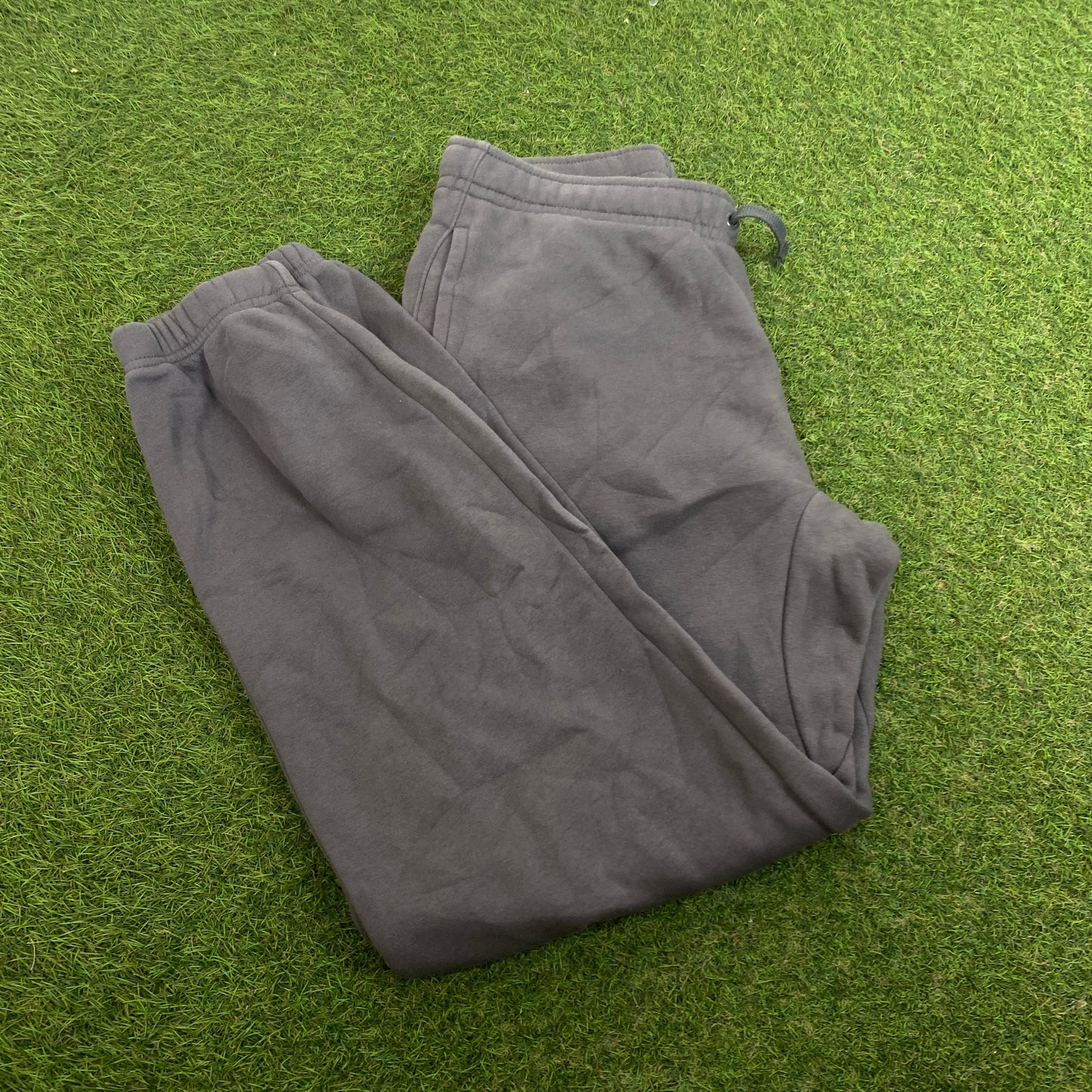 00s Nike Wide Leg Cotton Joggers Grey Small