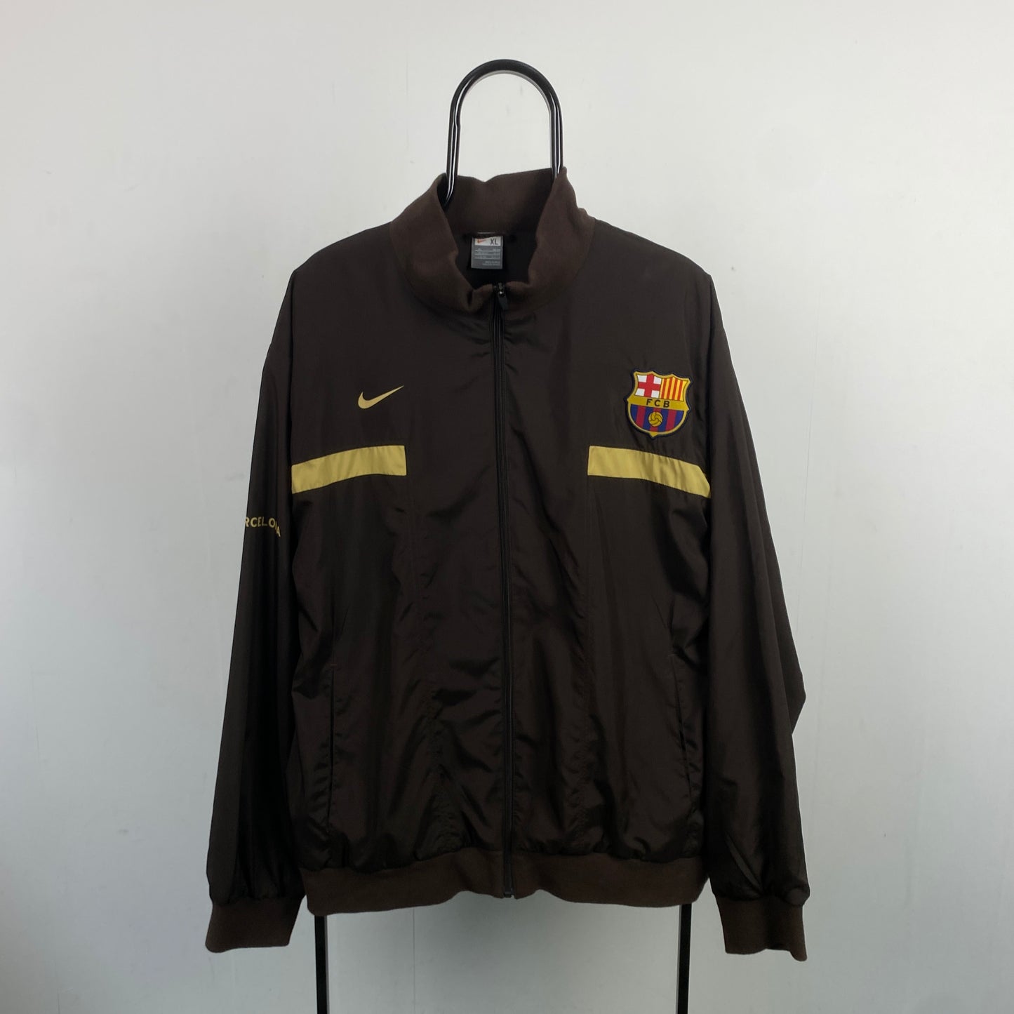 00s Nike Barcelona Windbreaker Jacket Brown XL